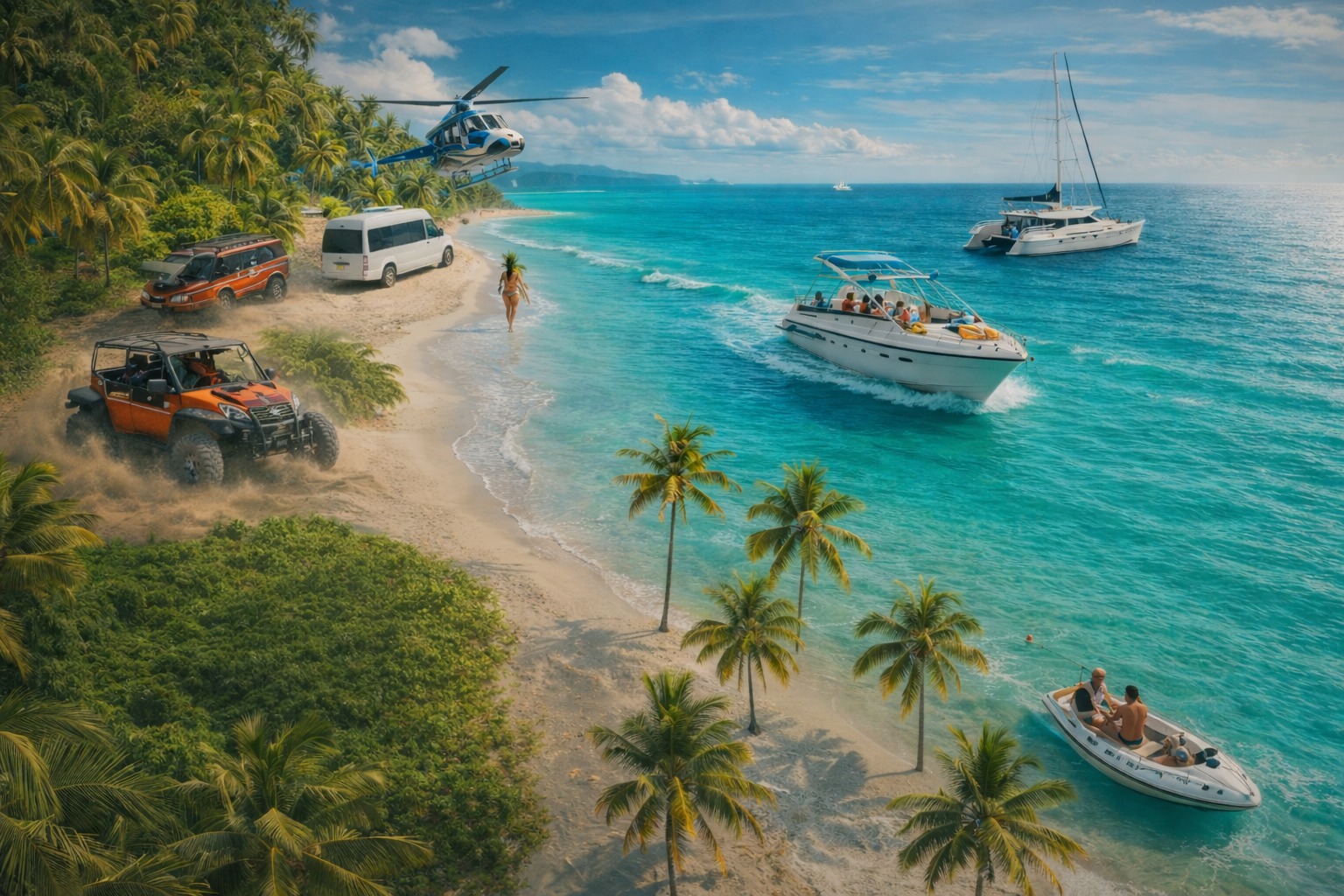 Playa tropical en Republica Dominicana